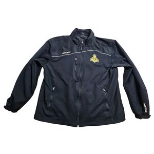 Bauer Jacket Men XXL Black Miracle Gold Hockey Full Zip Softshell Athletic